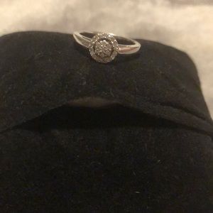 Sterling Silver and Diamond Ring